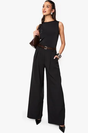 Boohoo Pantalón De Tiro Alto Y Pernera Ancha Plisado