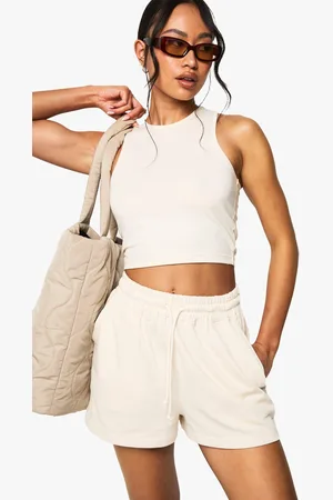 Boohoo Conjunto De Pantalón Corto Y Top Crop Estilo Nadador