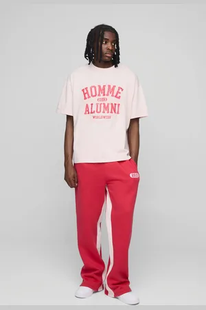 Boohoo Conjunto Oversize De Pantalón Deportivo Con Refuerzos Y Camiseta Homme