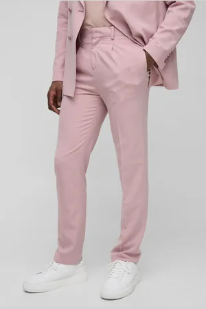 Boohoo Pantalón De Traje Recto Plisado Con Cintura Fija