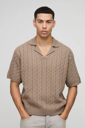 Boohoo Polo Oversize Recto De Punto En Ochos Con Solapas