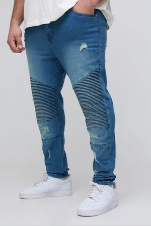 Boohoo Vaqueros Plus Moteros Súper Pitillo Rotos