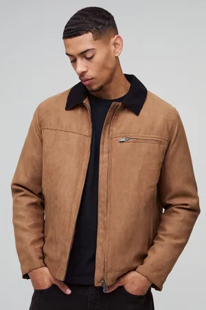 Boohoo Chaqueta Worker Regular De Sarga Con Cuello En Contraste