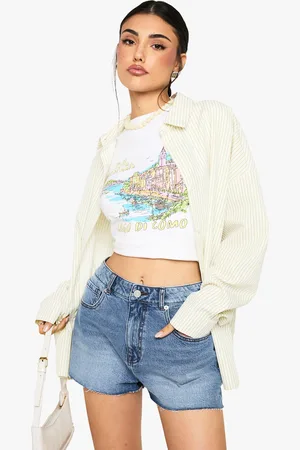 Boohoo Pantalón Corto Vaquero Mini