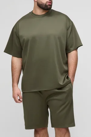 Boohoo Conjunto Plus De Pantalón Corto Holgado Y Camiseta Oversize De Scuba