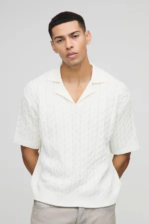 Boohoo Polo Oversize Recto De Punto En Ochos Con Solapas