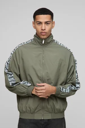 Boohoo Chaqueta Regular De Nailon Con Panel De Raso Y Mangas Fruncidas