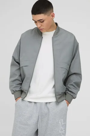 Boohoo Chaqueta Bomber Oversize Recta De Nailon Con Detalle De Costuras
