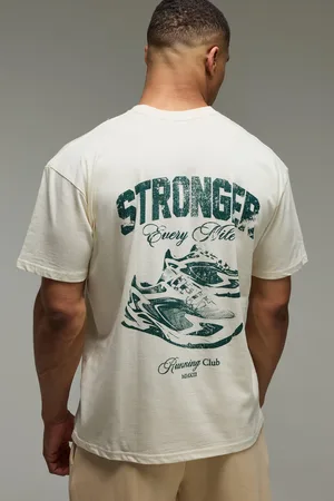 Boohoo Camiseta Man Active Oversize Stronger Every Mile