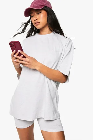 Boohoo Conjunto De Pantalón Corto De Ciclista Y Camiseta Oversize Dsgn Studio