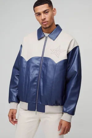 Boohoo Chaqueta Bomber Oversize Estilo Western Con Paneles Y Cuello