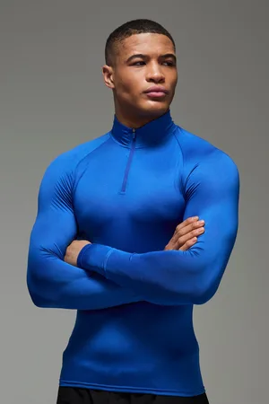 Boohoo Pantalón Man Active Ligero Essentials Deportivo De Ranglán Ajustado Al Músculo Con Cremallera 1/4