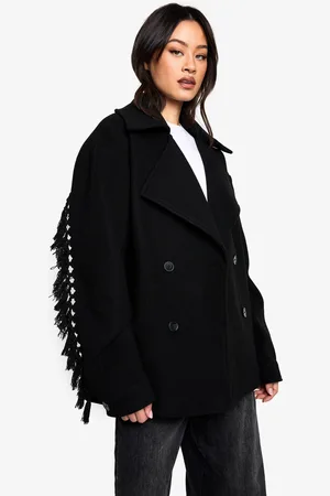 Boohoo Chaqueta Tall Efecto Lana Con Borlas