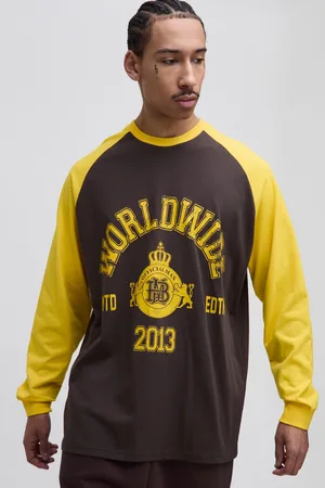 Boohoo Camiseta Oversize De Manga Larga Y Ranglán Con Estampado Gráfico
