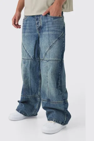 Boohoo Vaqueros Holgados Sin Tratar Con Costuras En Contraste