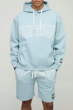Boohoo Chándal Oversize De Pantalón Corto Con Capucha Y Estampado Homme