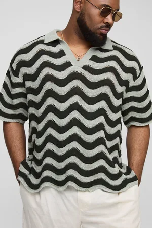 Boohoo Polo Plus Oversize Recto De Punto Con Estampado Abstracto