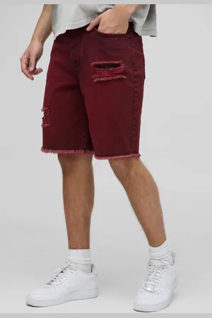 Boohoo Pantalón Corto Vaquero Holgado Desteñido Roto
