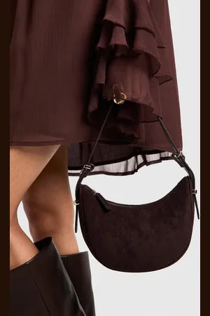 Boohoo Bolso De Mano Estructurado De Ante Sintético Con Forma De Media Luna
