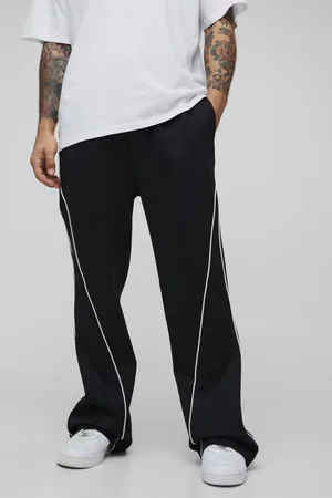 Boohoo Pantalón Deportivo Holgado De Campana Y Tejido Por Urdimbre Con Ribete