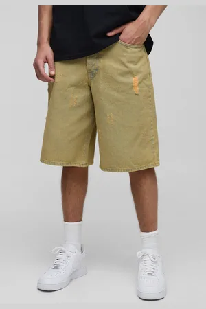 Boohoo Pantalón Corto Regular Minimalista Roto Desteñido