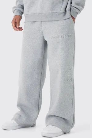 Boohoo Pantalón Deportivo De Pernera Ancha Con Estampado Worldwide