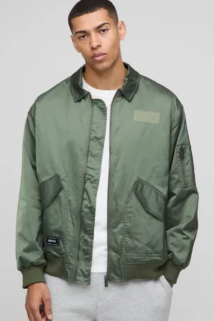 Boohoo Chaqueta De Aviador Oversize De Nailon Con Cuello