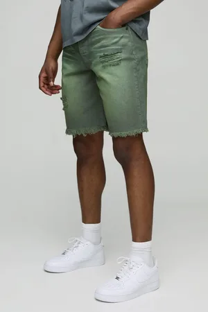 Boohoo Pantalón Corto Vaquero Holgado Roto Con Tinte