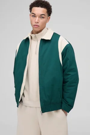 Boohoo Chaqueta Bomber Oversize De Sarga Y Pana Con Cuello