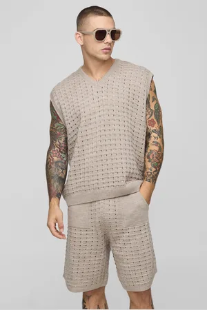 Boohoo Conjunto Oversize De Punto Sin Mangas Con Escote De Pico Y Pantalón Corto De Baloncesto Holgado