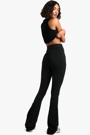 Boohoo Pantalón Tall De Campana Y Algodón Jersey Fruncido