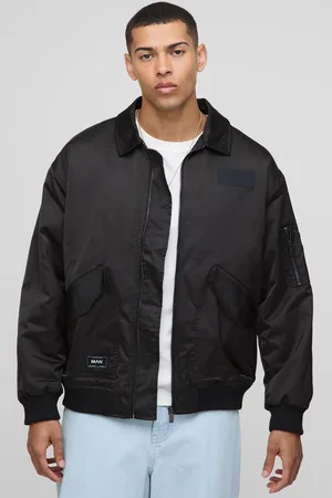 Boohoo Chaqueta De Aviador Oversize De Nailon Con Cuello