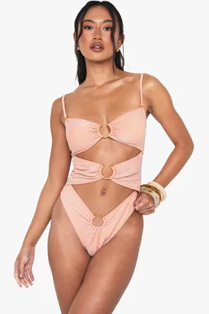 Boohoo Bañador Con Abertura Y Purpurina
