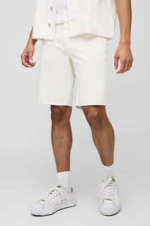 Boohoo Pantalón Corto Vaquero Holgado Largo Con Lavado A La Piedra Y Bordado