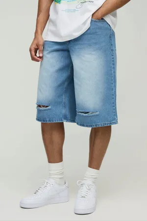 Boohoo Pantalón Corto Vaquero Largo Con Lavado A La Piedra