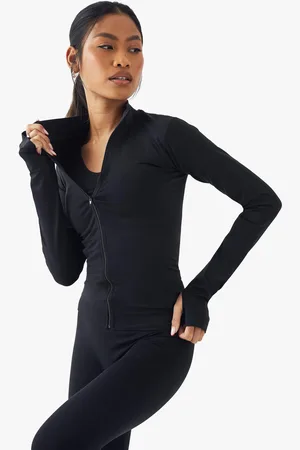 Boohoo Chaqueta Deportiva Premium Sculpt Sin Costuras Con Cremallera