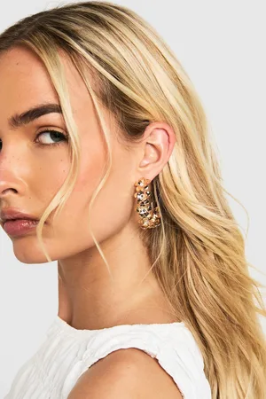 Boohoo Pendientes De Aro Llamativos Con Perlas Y Flores