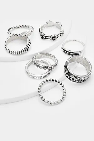 Boohoo Multipaquete De Anillos Apilables Refinados