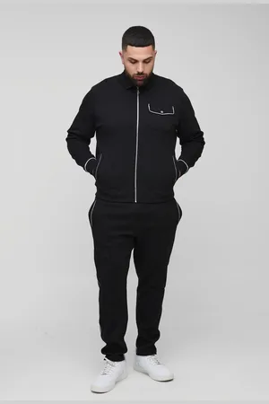 Boohoo Conjunto Plus De Pantalón Deportivo Ajustado Y Chaqueta Harrington