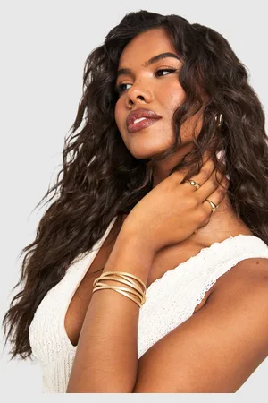 Boohoo Brazalete A Capas De Metal Martillado
