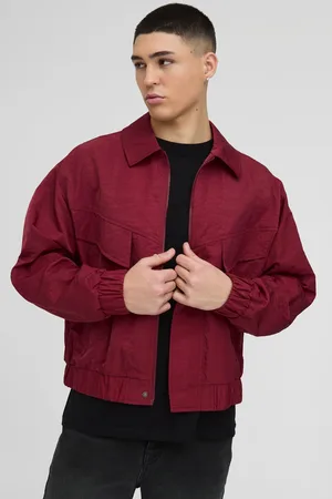 Boohoo Chaqueta Harrington Oversize Recta De Nailon Aterciopelada Con Bolsillos