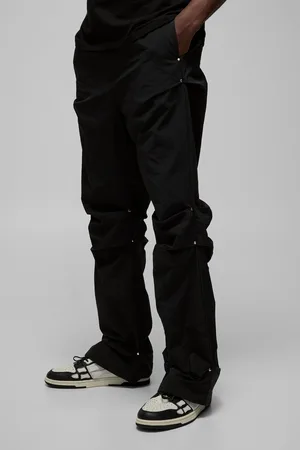 Boohoo Pantalón De Campana Fruncido De Nailon Con Cintura Elástica