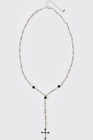 Boohoo Collar Plateado Con Cruz