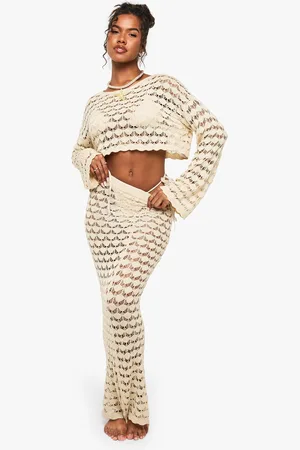Boohoo Falda Maxi Para La Playa De Croché