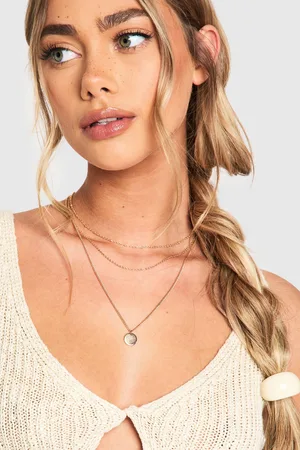 Boohoo Pack De 3 Collares A Capas Con Colgantes Dorados