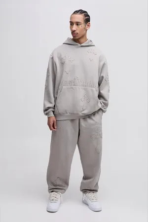 Boohoo Chándal Oversize Worldwide Con Capucha Y Aplique Cruzado