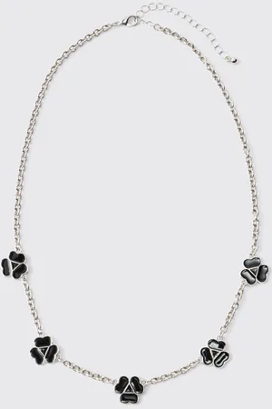 Boohoo Collar Plateado Con Trébol