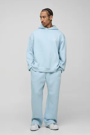 Boohoo Chándal Oversize Con Capucha Y Estampado De Letras De 330G/M2 Con Abertura En El Bajo