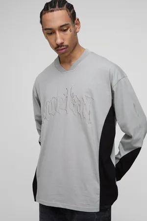 Boohoo Camiseta Oversize De Manga Larga Bordada