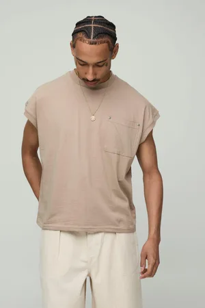 Boohoo Camiseta Sin Mangas Oversize Recta Estilo Carpintero Con Caída En Los Hombros